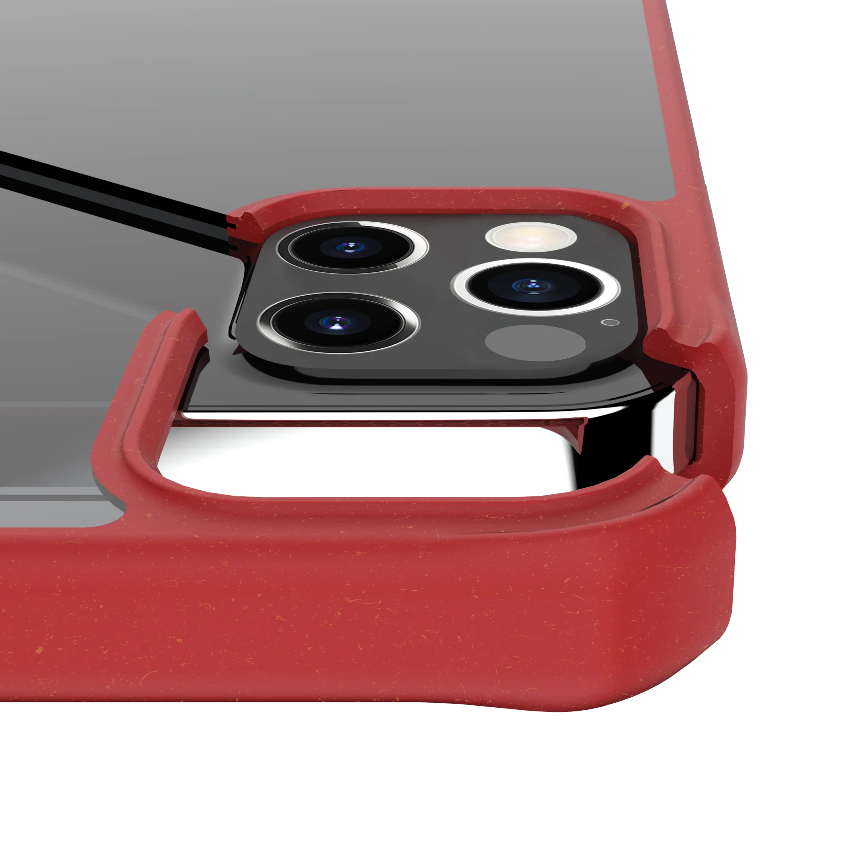 Itskins Feroniabio Pure iPhone 12 Pro Max Case - Red And Transparent - Tashqila Itskins Feroniabio Pure iPhone 12 Pro Max Case - Red And Transparent - Tashqila